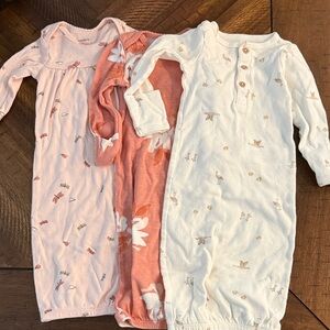 3 Carter's Kids Sleep Sacks - Pink, Orange, and Cream